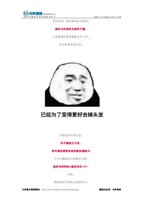 意大利语听力太头痛？你可能还需要这些神器!