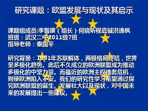 欧盟发展与现状及其启示