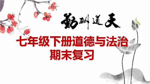 人教版道德与法治-七年级下期末总复习思维导图精选课件