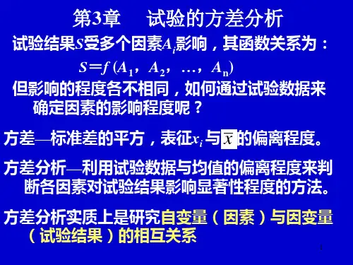 《试验设计与数据处理》讲稿_第3章_试验的方差分析