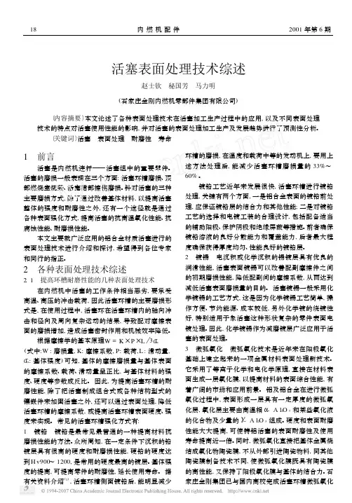 活塞表面处理技术综述