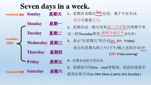 星期名词、称呼词