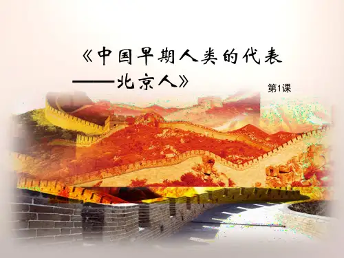 部编人教版七年级历史上册第一单元第1课《中国早期人类的代表――北京人》(共27张) 复件(1)PPT课件