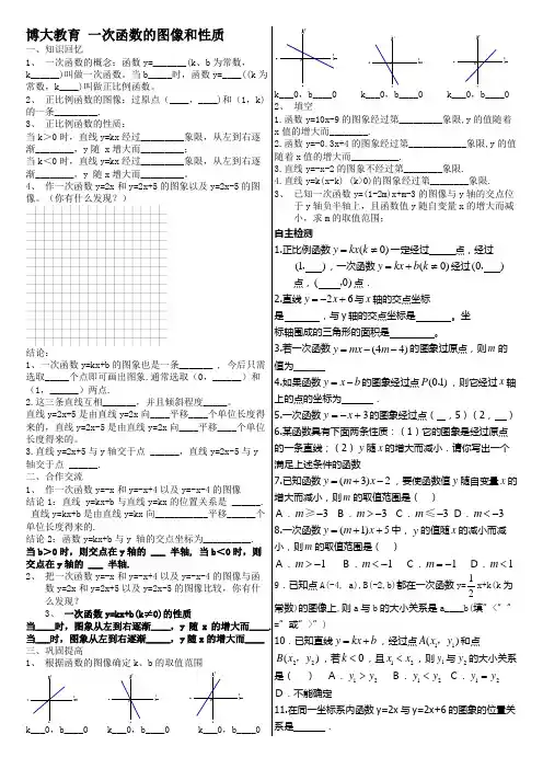 一次函数图像和性质