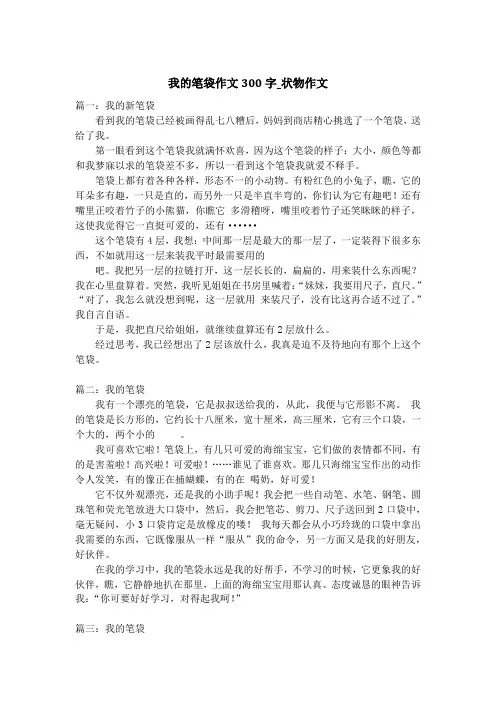 我的笔袋作文300字_状物作文