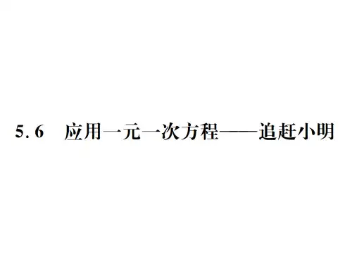 2018年秋七年级数学上册北师大版(毕节地区)习题课件:5.6 应用一元一次方程——追赶小明(共24张PPT)