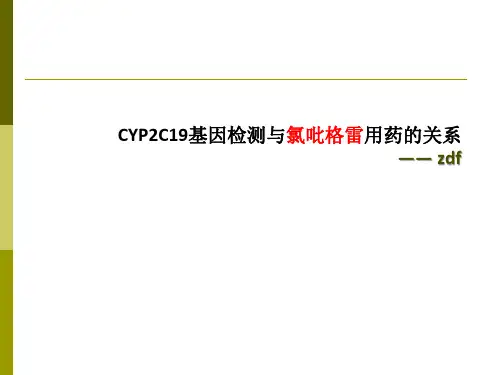 基因检测与氯吡格雷用药的关系