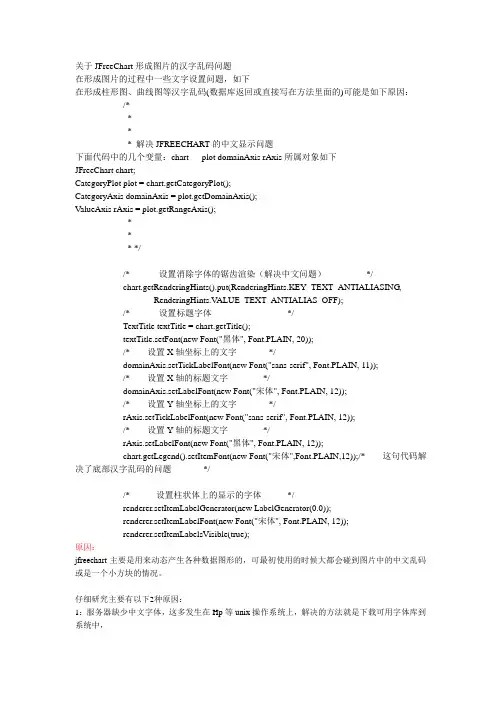 jfreechart生成图片乱码问题