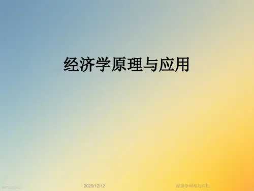 经济学原理与应用