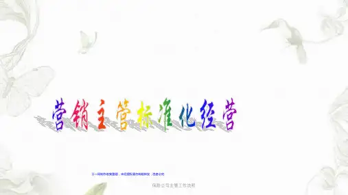 保险公司主管工作流程ppt课件
