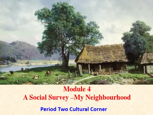 【最新】外研版高中英语必修1 Module 4 教学课件：Period Two Cultural Corner(共20张PPT)