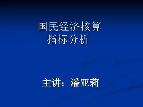 国民经济核算指标分析