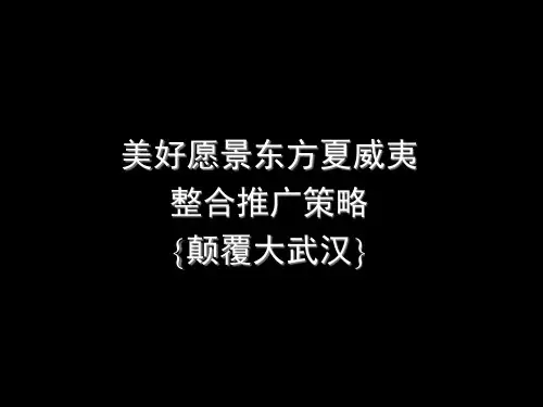 东方夏威夷整合推广营销策略