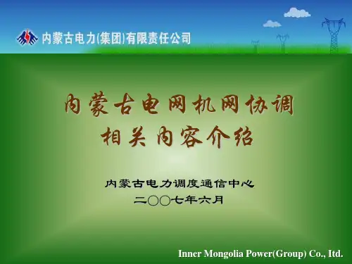 内蒙古电网机网协调相关内容讲稿