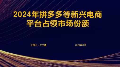 2024年拼多多等新兴电商平台占领市场份额