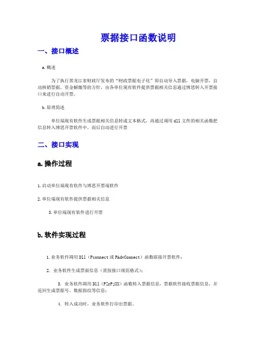 接口函数说明