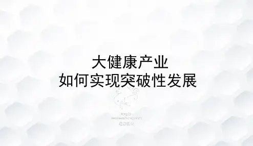 大健康产业的可持续发展