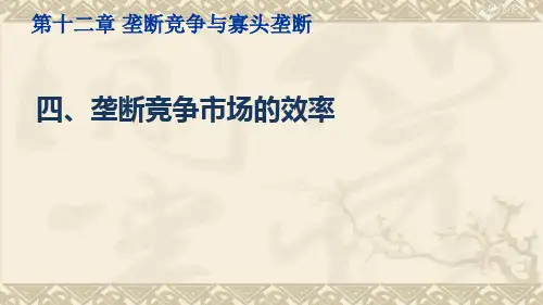 微观经济学(垄断竞争市场的效率)