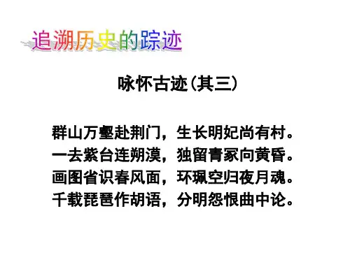 咏怀古迹(其三)课件