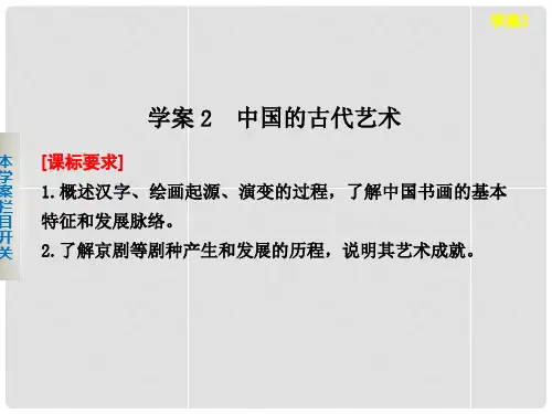 高中历史 2.2 中国的古代艺术课件 人民版必修3