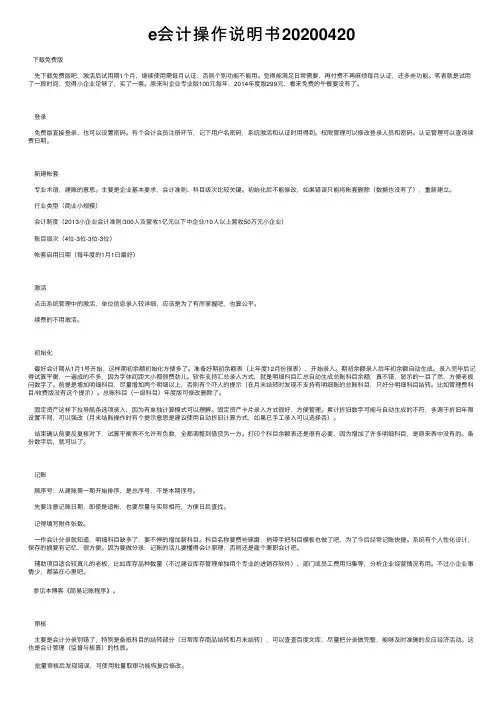 e会计操作说明书20200420