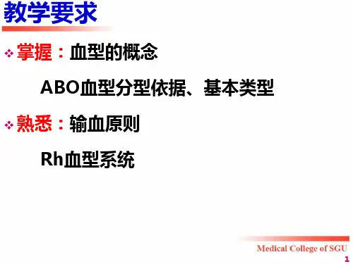 血型授课精品PPT课件