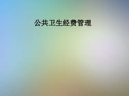 公共卫生经费管理