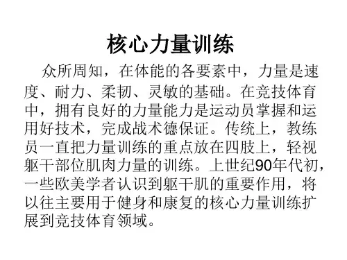 核心力量训练