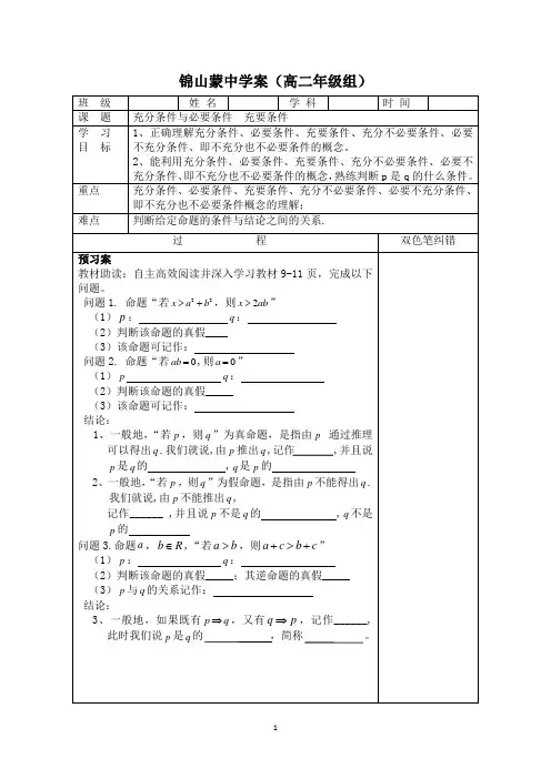 充分条件与必要条件  充要条件