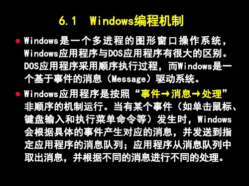 WINDOWS编程机制