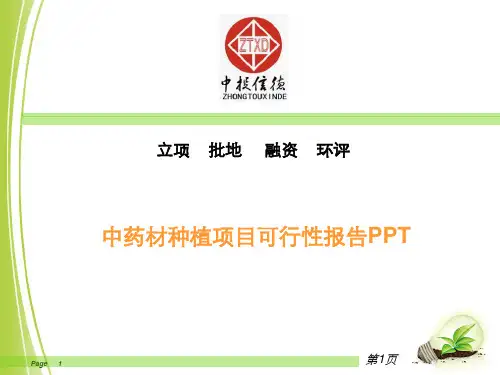 中药材种植项目可行性报告