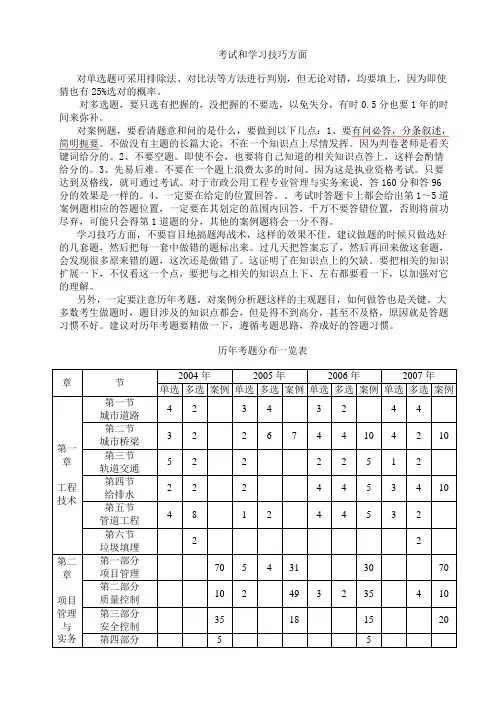 04-10一级建造师考试(市政实务)真题及参考答案