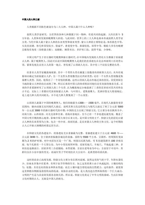 中国人的人种之谜