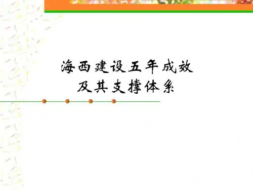 海西建设五成效