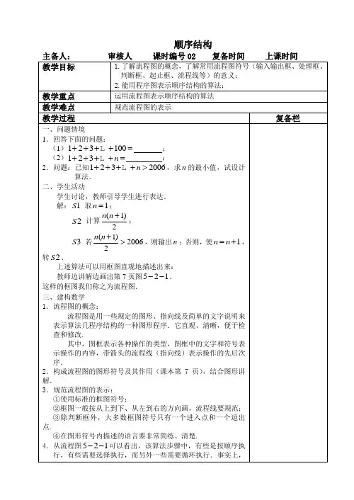 教案：顺序结构