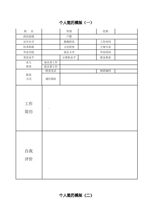 个人简历模板下载.doc