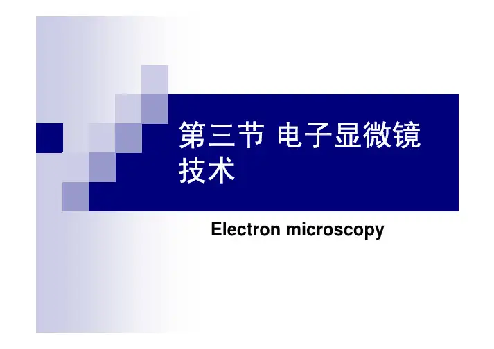 第一章3 电子显微镜技术