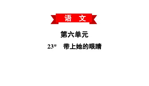23 带上她的眼睛-2020春人教部编版七年级语文下册课件 (共17张PPT)