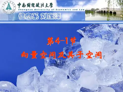 线性代数4-1向量空间及其子空间分解