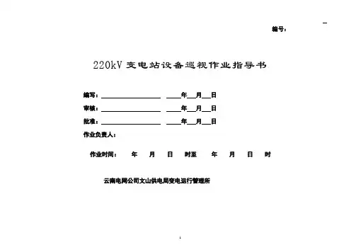 220kV变电站巡视标准化作业指导书