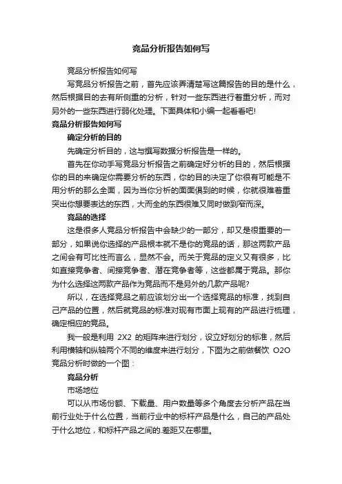 竞品分析报告如何写