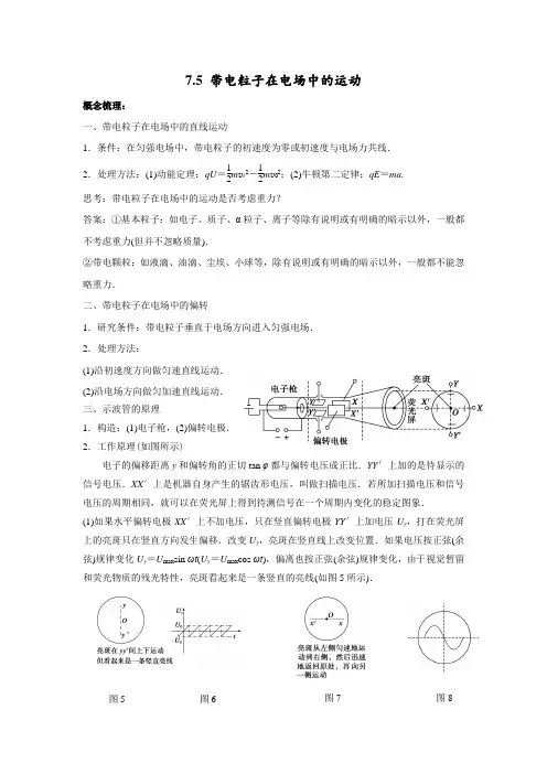 带电粒子在电场中的运动 2