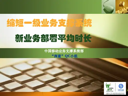 指令型-缩短一级业务支撑系统新业务部署平均时长QC(业务支撑系统部“深蓝”QC小组)