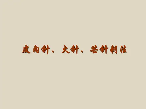 针灸学课件 10.皮内针、火针、芒针刺法