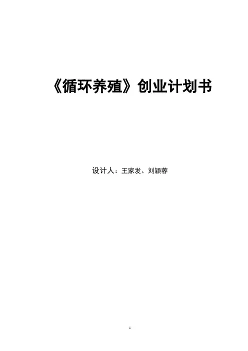 循环养殖创业计划书