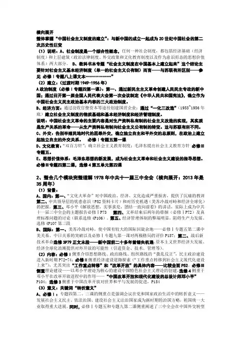 横向展开