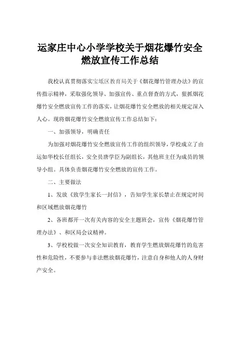 烟花爆竹总结