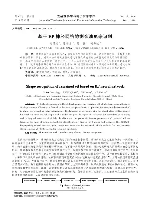 基于BP神经网络的剩余油形态识别