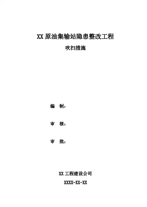 装置吹扫方案
