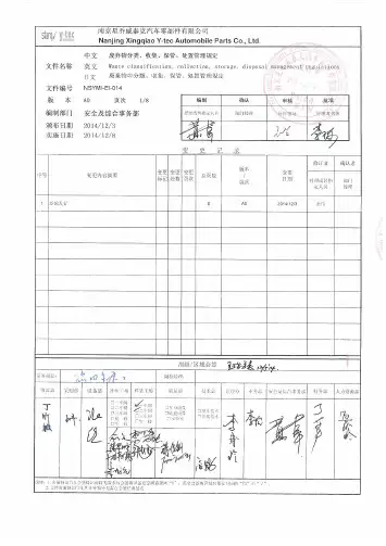 废弃物分类、收集、保管、处置管理规定